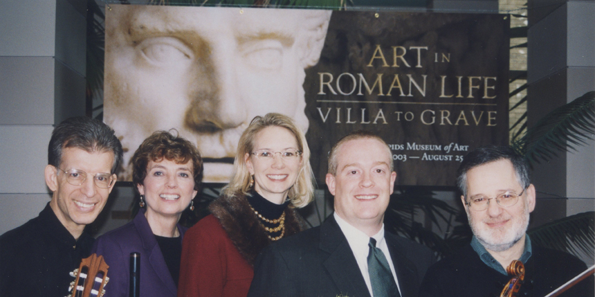 John Dowdall, Jan Boland, Jane Milosch, Andrew Simpson, David Miller at the Cedar Rapids Museum of Art